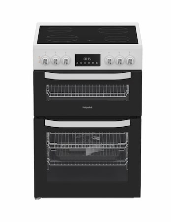 Hotpoint HTE6VDCW 60cm Electric Twin Cooker with Multiflow - White Installation