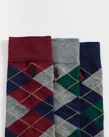 Polo Ralph Lauren 3 Pack Argyle Crew Sock - Multi