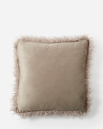 Mongolian Faux Fur Cushion - Mink