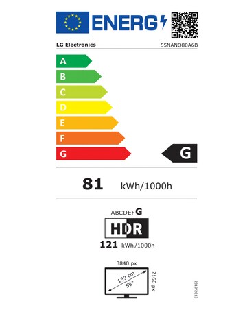 LG 55NANO80A6B 55in NanoCell AI 4K Smart TV