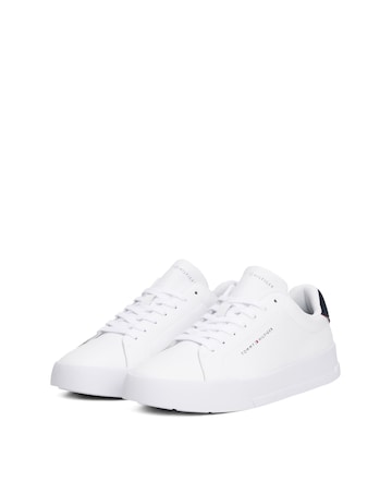 Tommy Hilfiger Court Leather Trainer - White/Navy
