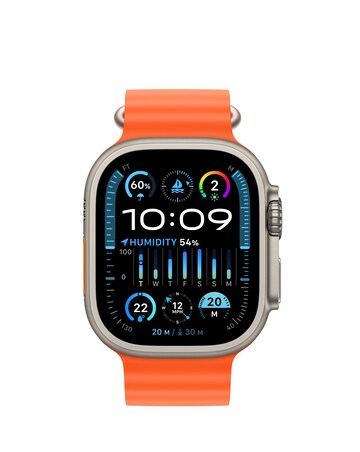Apple Watch Ultra 2 GPS + Cellular, 49mm Titanium Case with Orange Ocean Band