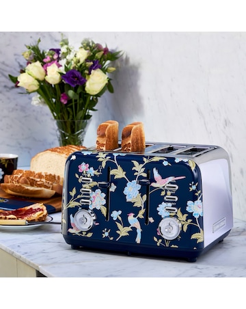 Laura Ashley Elevden Navy 1.7L Dome Kettle and 4 Slice Toaster Bundle