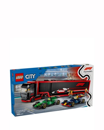 LEGO City F1 Truck with RB20 & AMR24 F1 Cars 60445