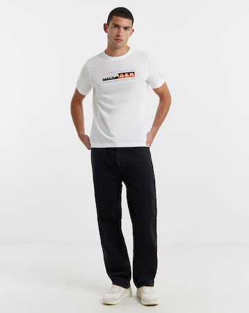 Tommy Hilfiger Short Sleeve Colour Block Graphic T-Shirt - White