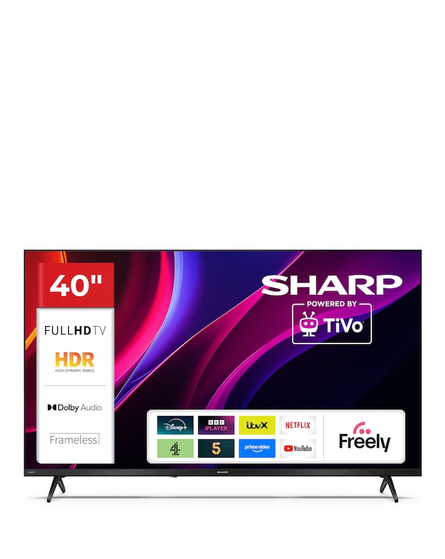 Sharp 2T-C40HE2245KB 40in Full HD Smart TiVo LED TV with Freely