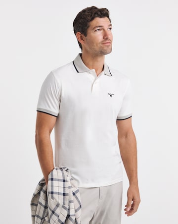 Barbour Short Sleeve Cornsay Jersey Polo Shirt - White