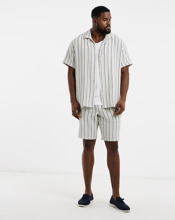Jack & Jones Coba Stripe Resort Shirt - Natural