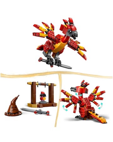 LEGO Harry Potter Fawkes: Dumbledore's Phoenix Toy, Mythical Creature 76448