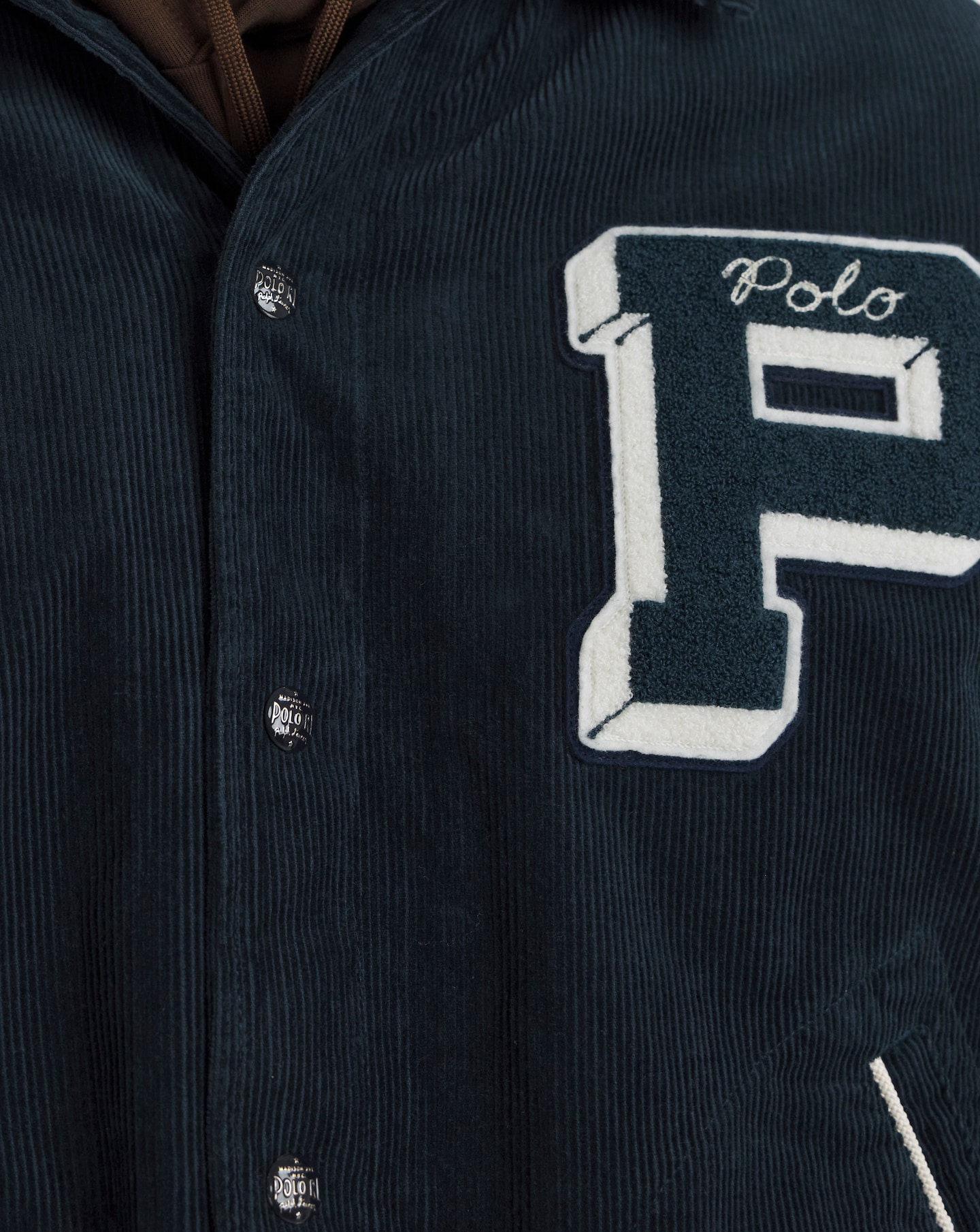 Polo Ralph Lauren Cord Varsity Jacket - Navy | Jacamo