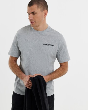 Napapijri Sol Short Sleeve Back Graphic T-Shirt - Light Grey