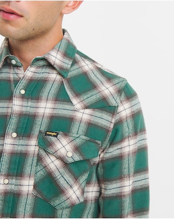 Wrangler Western Check Shirt - Green