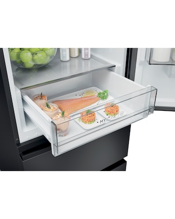Haier Series 3 HTW3618ENPB Wifi Connect 185cm 60/40 Fridge Freezer - Slate Black