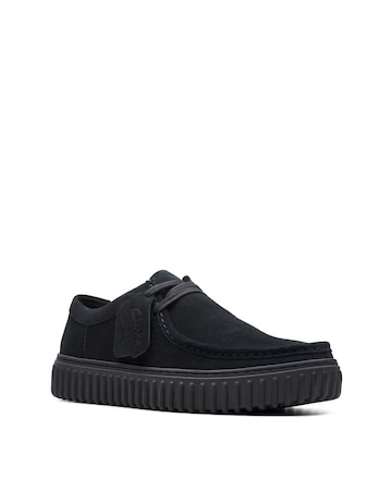 Clarks Torhill Lo Suede Shoes - Black