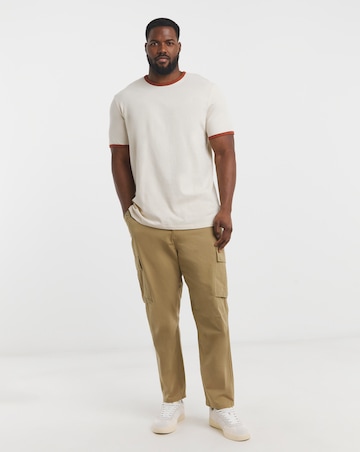 Jack & Jones Ringer T-Shirt - Red/Cream