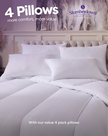 Slumberdown Comfy Home Medium Support Pillow - 4 Pack