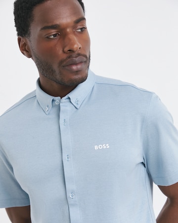 BOSS Short Sleeve Motion Stretch Shirt - Light Blue