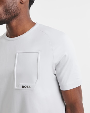 BOSS Short Sleeve Urban Tech T-Shirt - Light Grey
