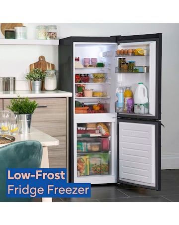 Indesit IB55532BUK Combi Fridge Freezer Black + Install
