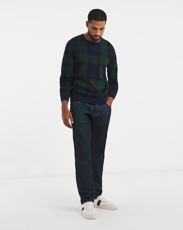 Polo Ralph Lauren Check Crew Knitted Jumper - Black