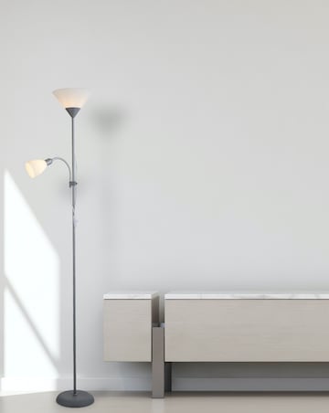 Dual Purpose Floor Lamp Silver