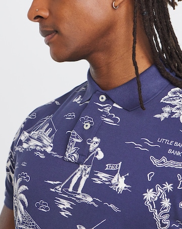 Polo Ralph Lauren Short Sleeve Printed Polo - Navy