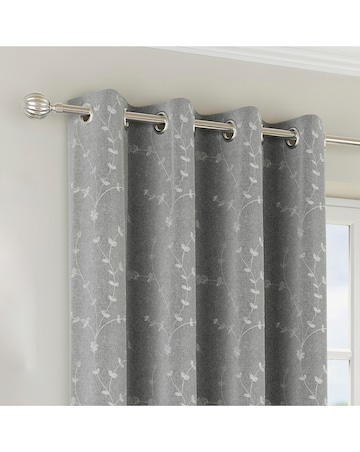 Tivoli Thermal Blackout Embroidered Eyelet Curtains