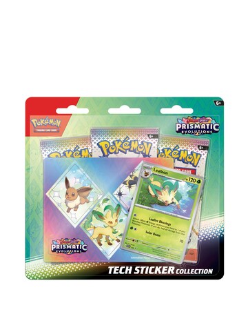pokemon trading cards sv 8.5 prismatic evolutions tech sticker collection Amazon.com: Pokemon TCG: Scarlet & VioletPrismatic Evolutions Tech Sticker Collection Leafeon (1 Foil Promo Card & 3 Booster Packs) : Toys & Games