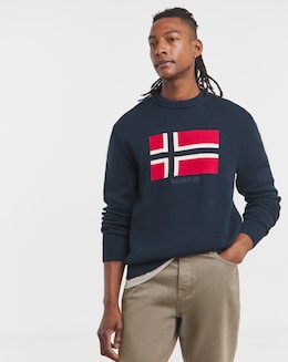 Napapijri Mura Flag Jumper - Navy