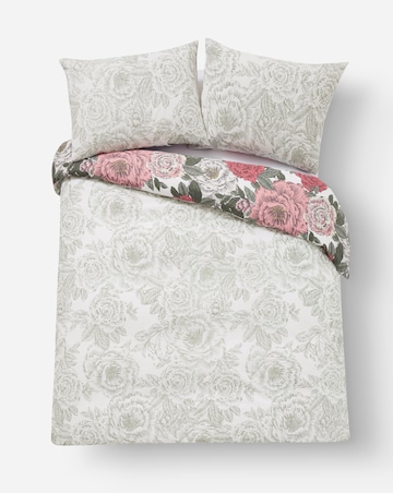 Florence Floral Cotton Blend Reversible Duvet Cover Set