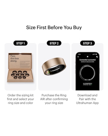 Ultrahuman Ring AIR Bluetooth Smart Ring - Brushed Rose Gold - Size 8
