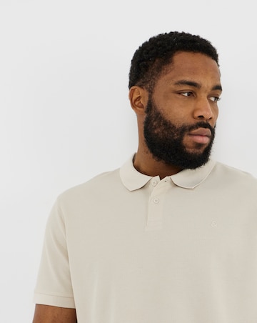 Jack & Jones Austin Waffle Polo 2 Pack - Black/Cream