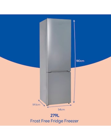 Russell Hobbs RH180FFFF1E1S Frost Free Fridge Freezer - Silver
