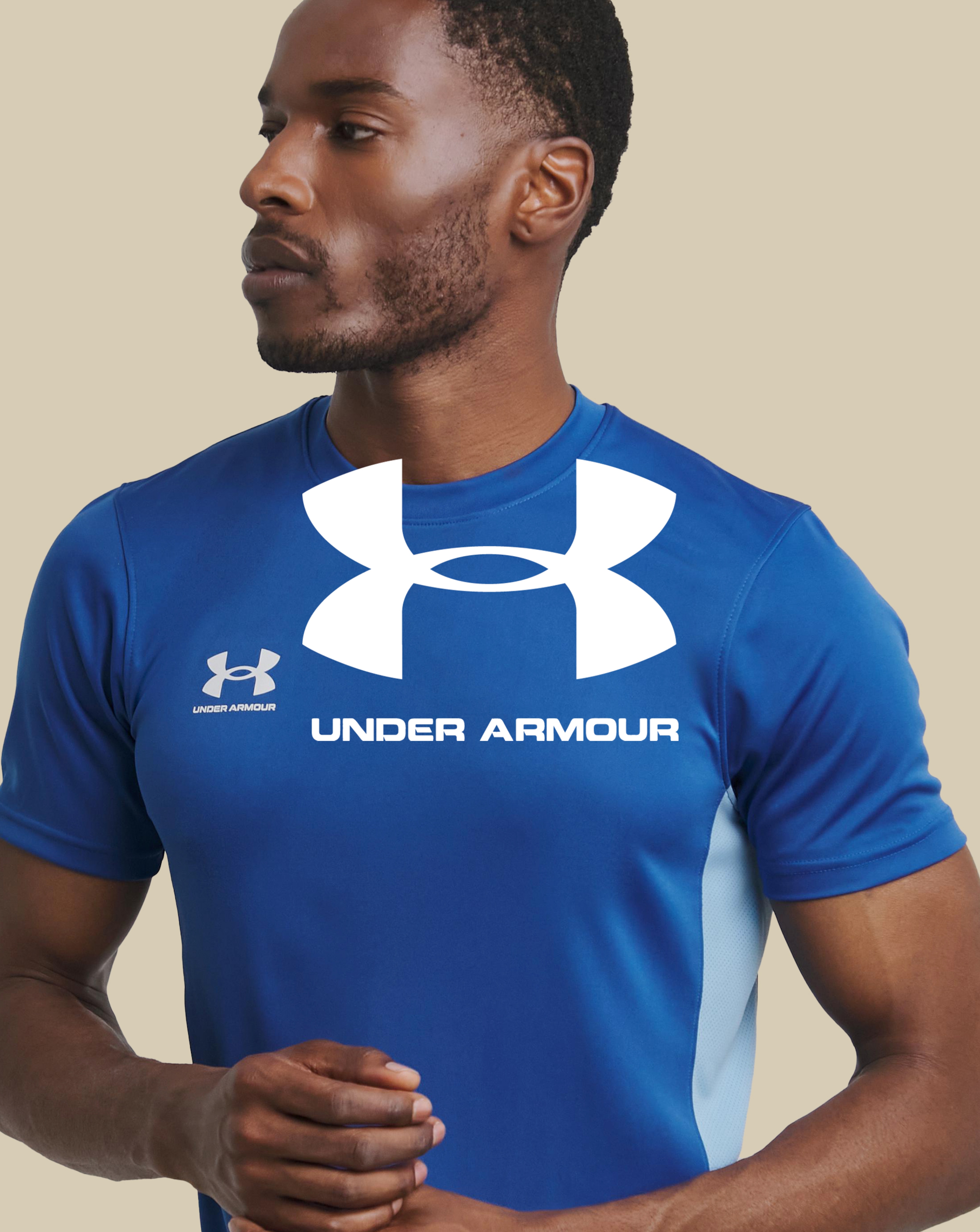 Under Armour. Model wears Under Armour Training Short Sleeve T-Shirt
