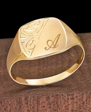 Gents 9ct Gold Personalised Signet Ring