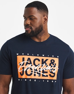 Jack & Jones Colton Logo T-Shirt - Navy