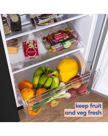 Russell Hobbs RH90AFF201B Slim American Fridge Freezer - Black E Rated