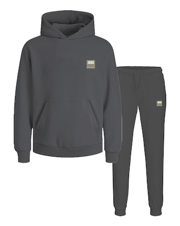 Jack & Jones Drive Patch Tracksuit - Grey