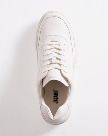 White Lace Up Trainer Wide Fit