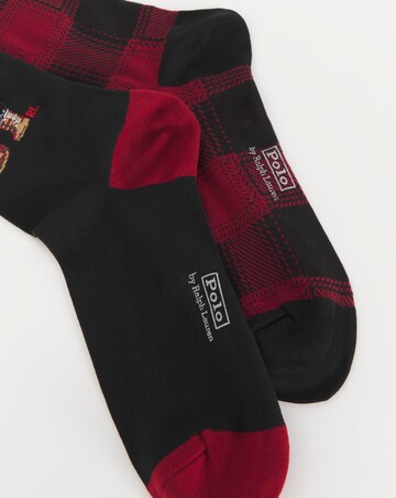 Polo Ralph Lauren 2 Pack Christmas Bear Crew Sock - Black/Red
