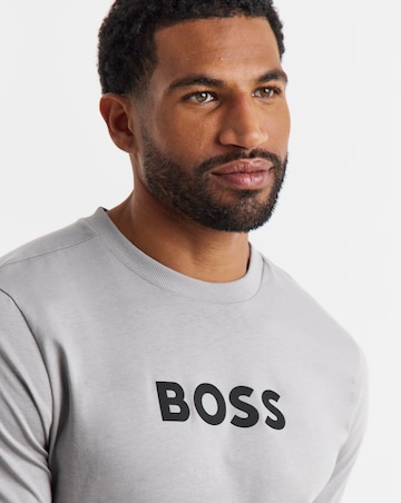 BOSS Short Sleeve Large Logo T-Shirt - Grey