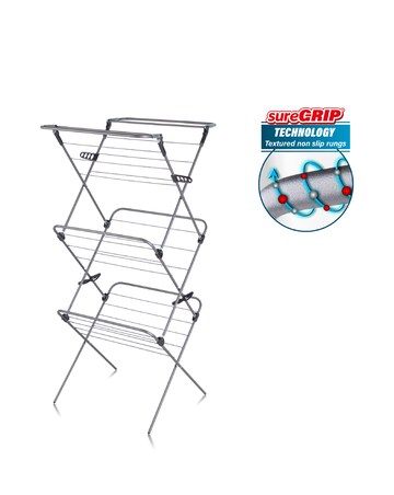 Minky Suregrip Long Drop Three Tier Airer