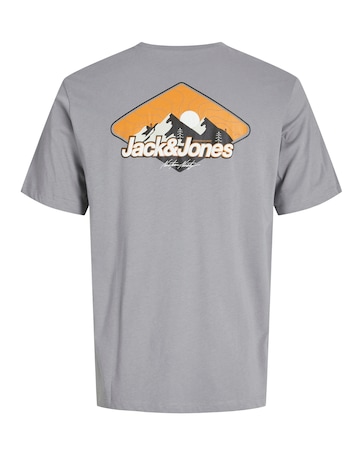 Jack & Jones Mine Back Graphic T-Shirt - Grey