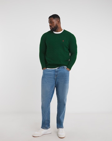 Polo Ralph Lauren Green Cashmere Mix Cable Jumper