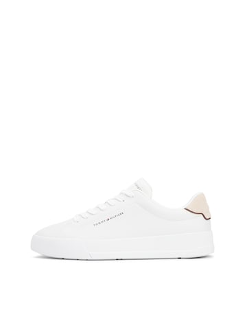 Tommy Hilfiger Court Leather Trainer - Ecru/Beige