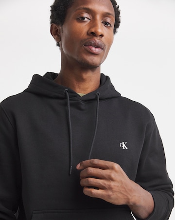 Calvin Klein Jeans Back Painted Logo Hoodie - Black