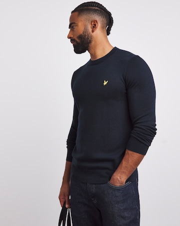 Lyle & Scott Navy Classic Cotton Merino Jumper