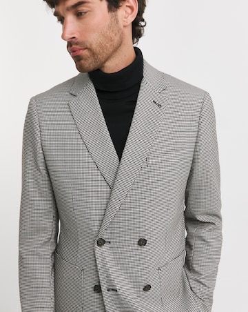 Double Breasted Puppytooth Blazer