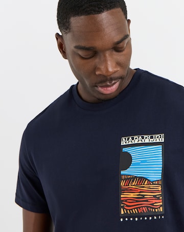 Napapijri Valdor Graphic T-Shirt - Navy