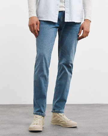 Tapered Fit Stretch Jeans Light Wash